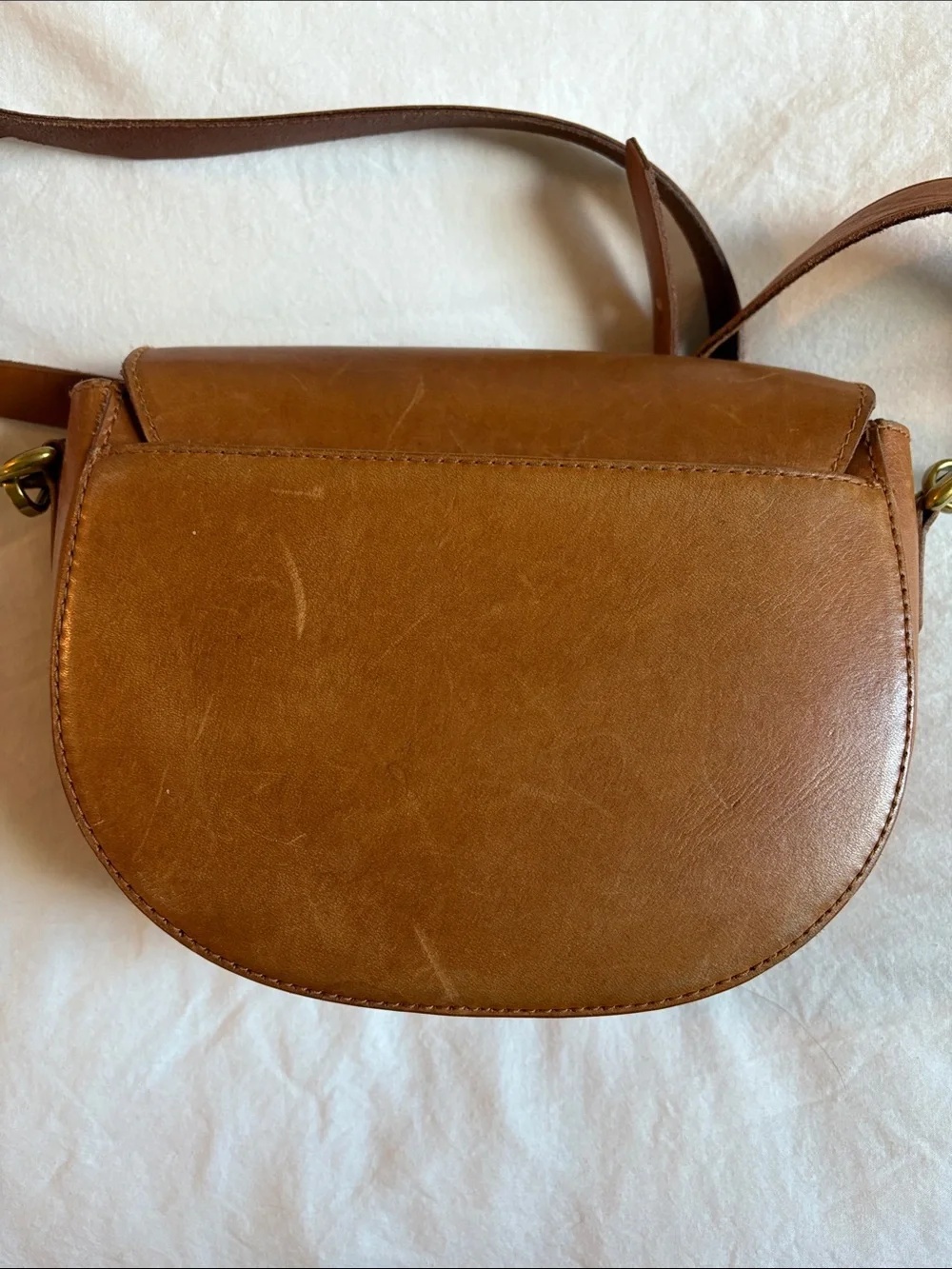 Madewell Classic Brown Leather Crossbody Bag - Women's Shoulder Purse